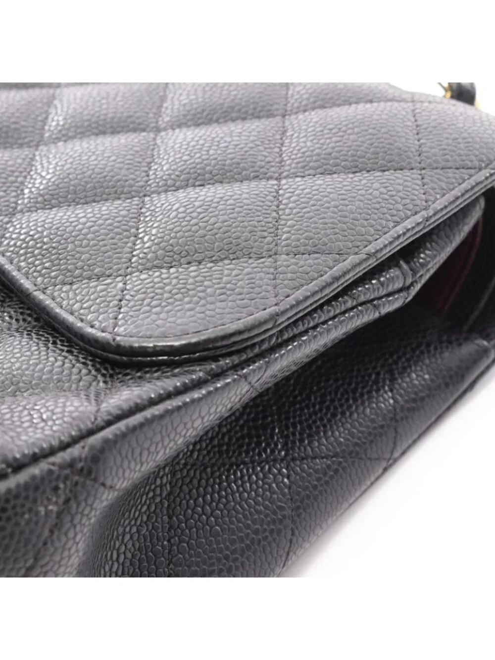 Chanel Shoulder Bag Deca Quilted 30 Classic Large Double Flap Black Calf Chain